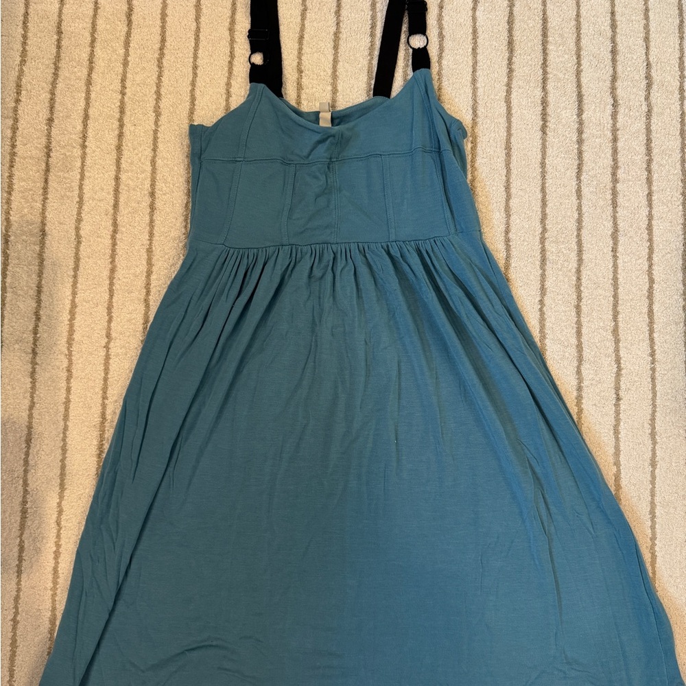 Monk and Lou Teal Babydoll Dress